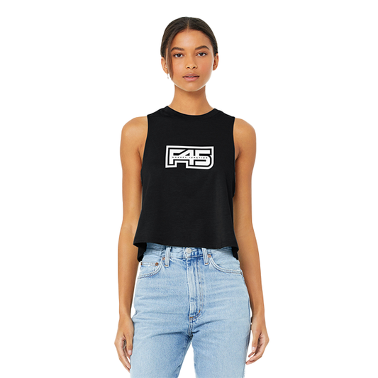Women's Bella + Canvas- Racerback Cropped Tank - Black