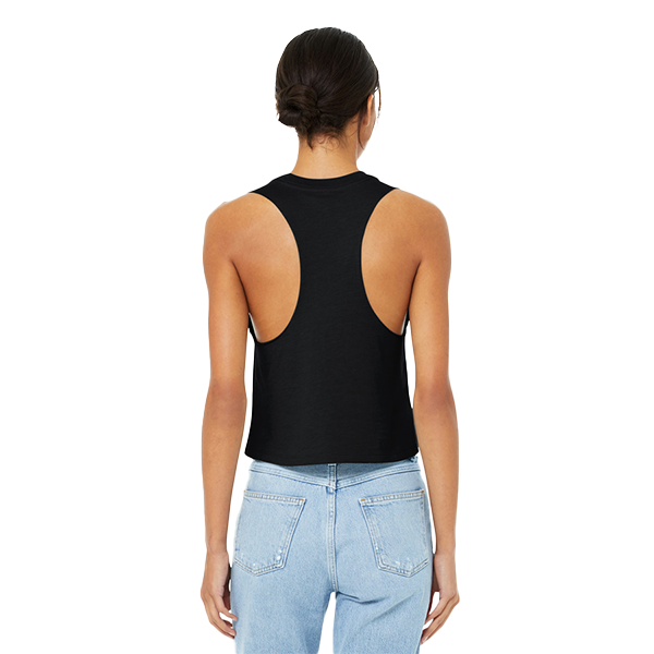 Women's Bella + Canvas- Racerback Cropped Tank - Black
